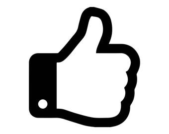 Facebook Like Thumb Sticker, social media, Facebook, thumbs up, like, cool