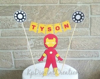 Iron man cake topper, Avengers cake topper, Superhero birthday, Superhero cake topper, Iron man birthday party, iron man baby shower