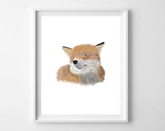 Fox Wall Art fox art | etsy Fox Wall Art fox art | etsy