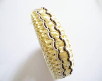 Ribbon lace fabric with tape on the other side 15 mm