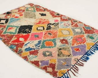SALE 30% OFF Boucherouite rug - C4 - (6.3 x 4.4 ft)