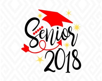 Senior 2018; SVG, DXF, EPS, Ai, Pdf, Jpeg, Png: Cutting Files for Electronic Cutting Machines
