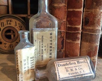 Set of 3 Bottles - Old bottles with new label
