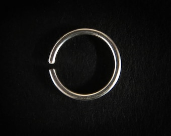 Daith Piercing, Small Septum Ring, 6mm Nose Ring Hoop, Silver Tragus, 20 gauge, 18 gauge Rook Hoop, 14g nostril tiny hoop, cartilage ring