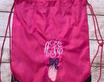 Dance Bag - Personalized Dance Bag - Ballet Bag - Girls Dance Bag - Drawstring Bag - Wild About Dance