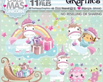 Christmas Clipart, 80%OFF, Christmas Graphics, Unicorn Clipart, Unicorn Graphics, Commercial Use, Unicorn Party, Magical, Unicorn Clip Art