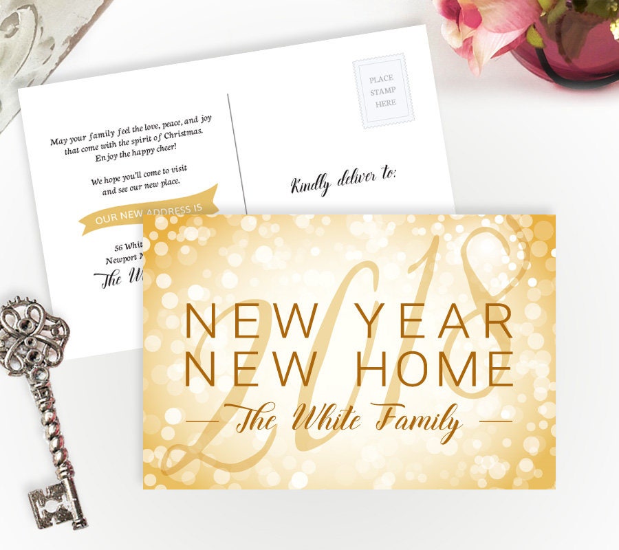 christmas new address cards