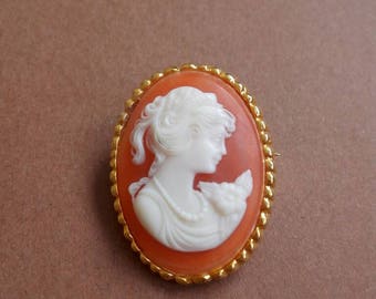 Vintage cameo brooch