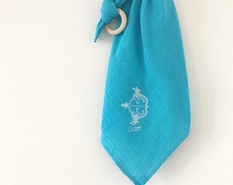 Embroidered personalized Rainbow arrowhead Indian baby Swaddle