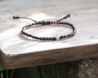 Copper bracelet. Dark copper and sterling silver bracelet. Texas bracelet. harbourjewelleryuk. women bracelet. brown bracelet. waterproof