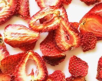 Organic Dried Strawberries No Sugar Added Fruit Snacks Oil Free Seven Flavors