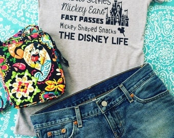 Mickey Ears Fast Passes Castle Selfies-The Disney Life-Disney Tank Top-The Disney Life Shirt-Magic Kingdom-Magic Kingdom Shirts-Disney Shirt