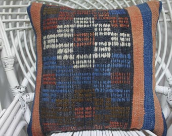 etsy tapestry pillows tissu azteque kilim bamboo couch sofa throw pillow embroidered pillow sham dark color kilim cushion 18x18 1854