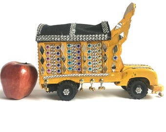 Yellow Unique Toy Truck Handmade Southeast Asia Pakistani Afghani Customized Freight Yellow Unique Toy Truck Handmade Southeast Asia Pakistani Afghani Customized Freight