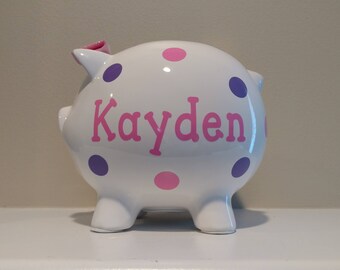 Personalized Piggy Bank.Custom Piggy Bank.Baby Shower Gift.Piggy Bank.Girl Piggy Bank.Boy Piggy Bank.Girl Bank.Boy Bank.Newborn Gift.Nursery