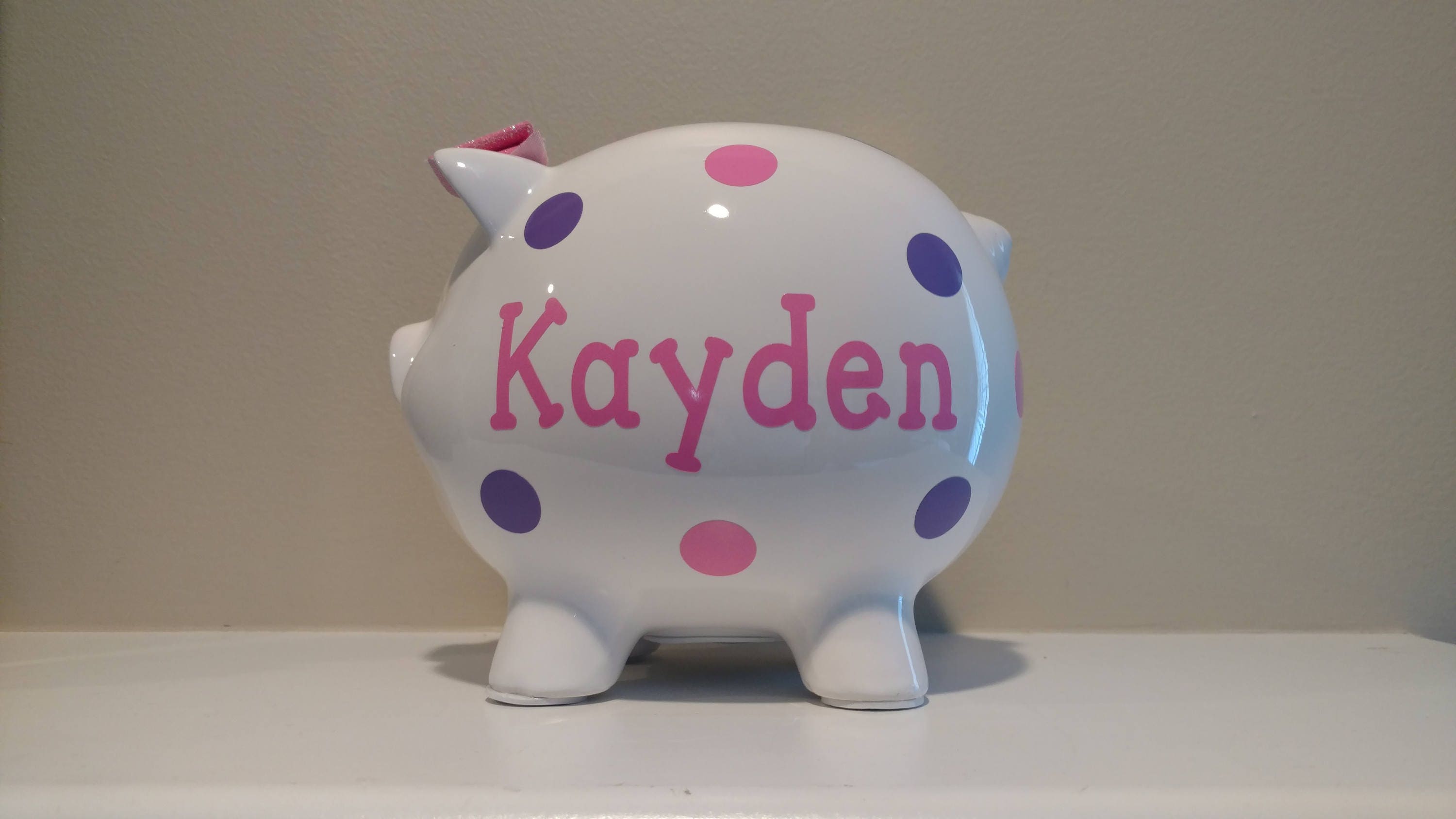 Personalized Piggy Bank.Custom Piggy Bank.Baby Shower