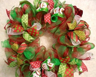 SALE Merry Christmas Wreath, Red and Green Christmas, Christmas Wreath, Christmas Wreaths, Winter wreath, xmas wreath, xmas wreath