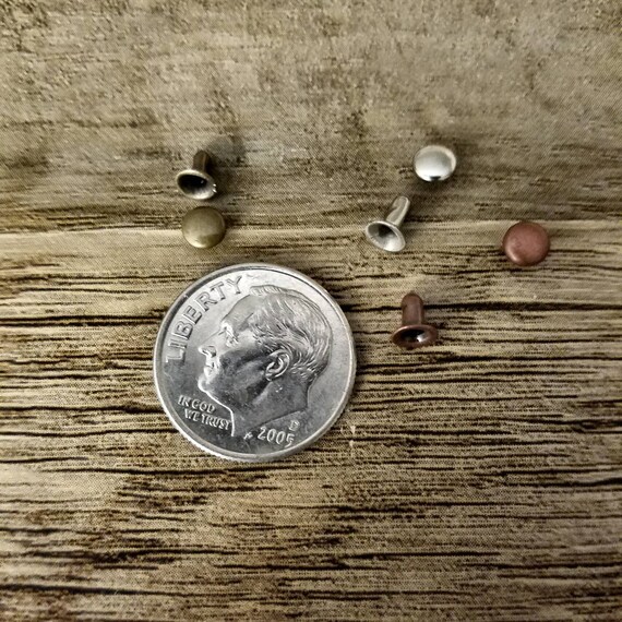 Tiny Rivets Extra Small Rivets 2mm Antique Brass Antique
