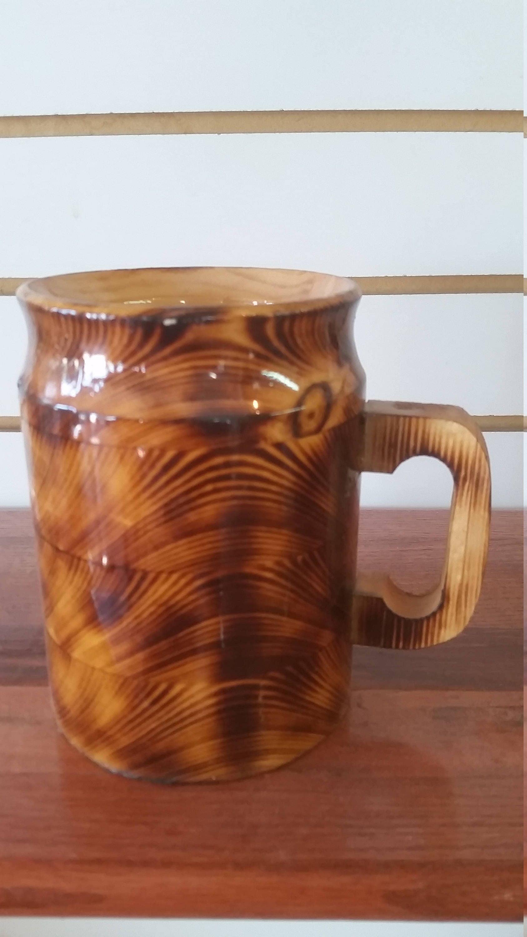 wooden beer stein 15 oz.
