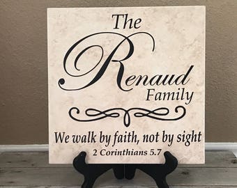 Personalized Wedding Gifts, Wedding Gift Idea, Bridal Shower Gifts, Personalized Sign, Last Name Sign, Ceramic Tile, Name Sign, Bridal Gift