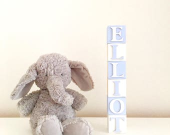Montessori Blocks, Wooden Blocks, Baby Blocks, Bedroom Decor, Baby Shower, New Baby Gift, Christening Gift, New Mum, Themed Name Blocks
