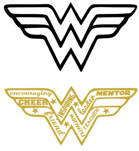Download SVG Cut File Wonder Woman Cheer with blank space for Tshirt