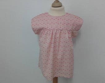 Lovely top in cotton in shades pink, 2 years