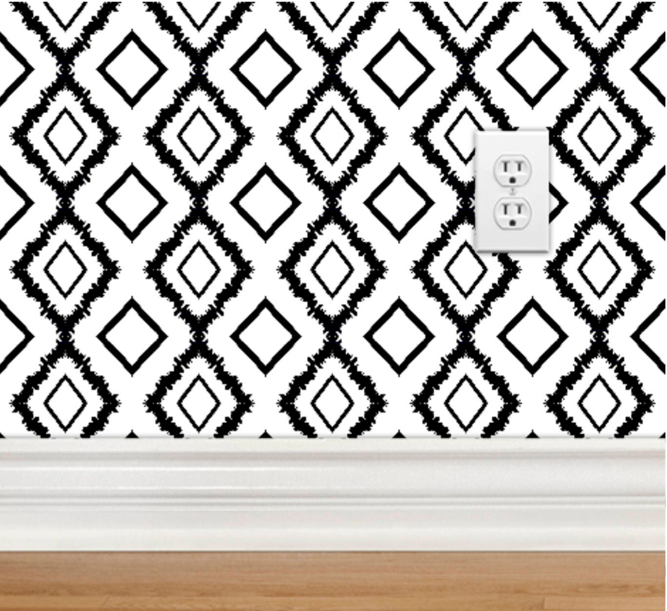 Removable Wallpaper Black white Peel & Stick wallpaper Self