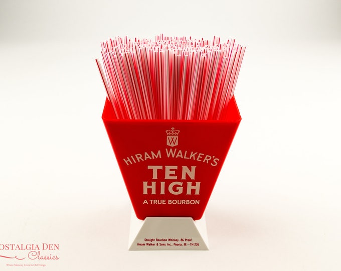 Miram Walker's Ten High Bourbon |Swizzle Stick Holder | Vintage Barware