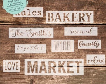 Custom Single-Line STENCIL // Custom Single-Line Decal // Custom Word Stencil// Pallet Project // DIY Sign