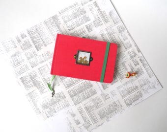 Journal, Notebook, diary, floral, A6,stationery, carnet, licorne,fleurs, journal intime, gift, spring, cahier, Tagebuch,vintage