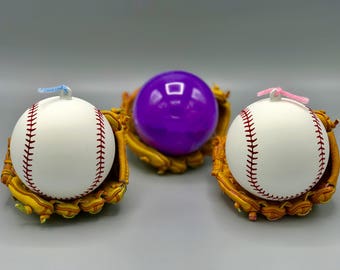 3 Exploding Baseballs Gender Reveal Combo: Blue, Pink, and Practice Ball