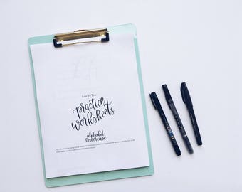 LoveTis'True Lowercase Alphabet, Practice Worksheets, Hand Lettering, Modern Calligraphy, Hand Lettering Worksheets, Calligraphy Worksheets