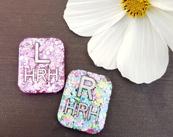Rectangle Confetti Xray Markers. 2-3 initials.