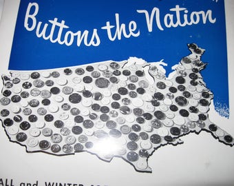 Vintage BUTTON STORE DISPLAY w/ Buttons!