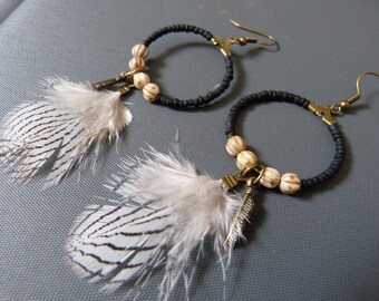 BO Creole feathers & beads