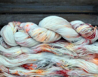 Sock Yarn - "Embers" - Four Elements Theme - Merino / Nylon - Hand Dyed - 100g