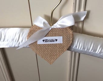 Personalised Wedding Coat Hangers Ivory Made to Order Bride Mother of the Bride Mother of the Groom Bridesmaid Any Name Available
