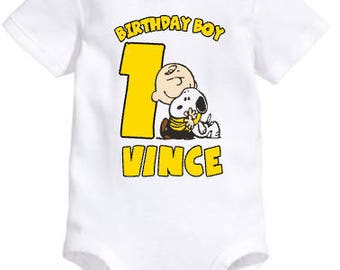 Charlie Brown Snoopy inspired birthday shirt