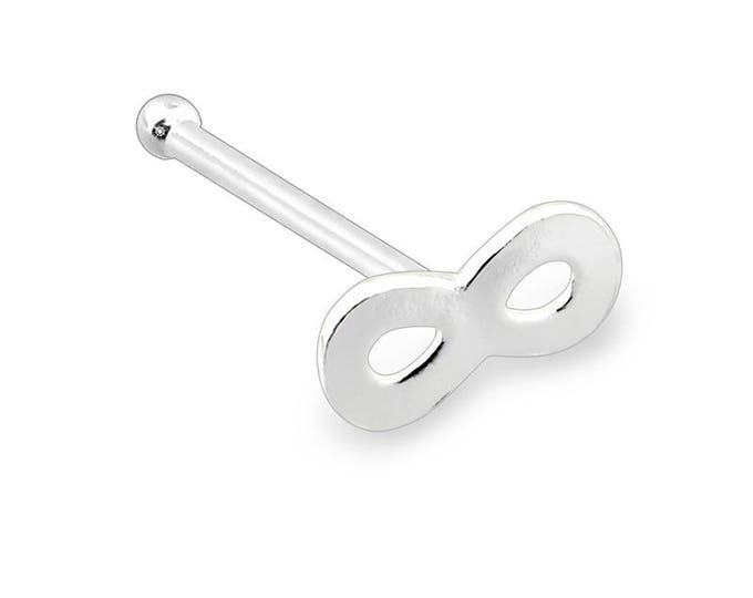 Sterling Silver Infinity Top Nose Bone - Ball End