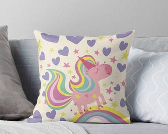 Cute Unicorn Pillow Sham Unicorn bedding unicorn pillow kawaii