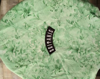 Seitanic vegan seitan embroidered patch iron on