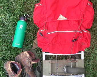 Vintage 70s KELTY external frame backpack red