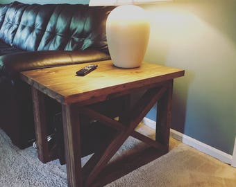 rustic end tables living room