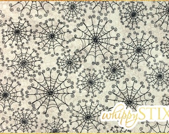 RARE! Spider Web Fabric By the Yard, Dancing in the Shadows Faye Burgos Marcus Fabrics 0430, BTY Halloween Web Cotton Fabric, Hard To Find