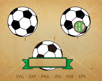 Soccer Monogram SVG with Circle Font, Soccer Clipart Shirt SVG Silhouette Cricut Cut Files (svg, dxf, eps, png, jpg, pdf)