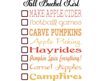 Fall svg-Fall Bucket List svg-Hello Fall svg-autumn svg -Commercial Use--Instant Download-SVG-Digital Download-Printable-Cricut-Silhouette