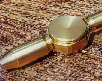 Metal Fidget Spinner, 45 Caliber, USA, Hand Spinner, Edc Spinner, Fidget Spinner, Brass 45 Cal Spinner With Smooth Brass Button Set