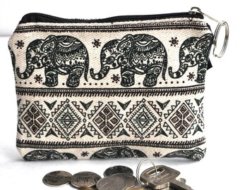 POUCH WITH ELEPHANT TEXTURE 23 IN BLACK LAMBSKIN LOGO EMBOSSED