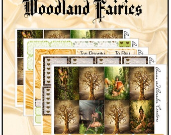Woodland Fairies weekly kit for Erin Condren and Happy Planner